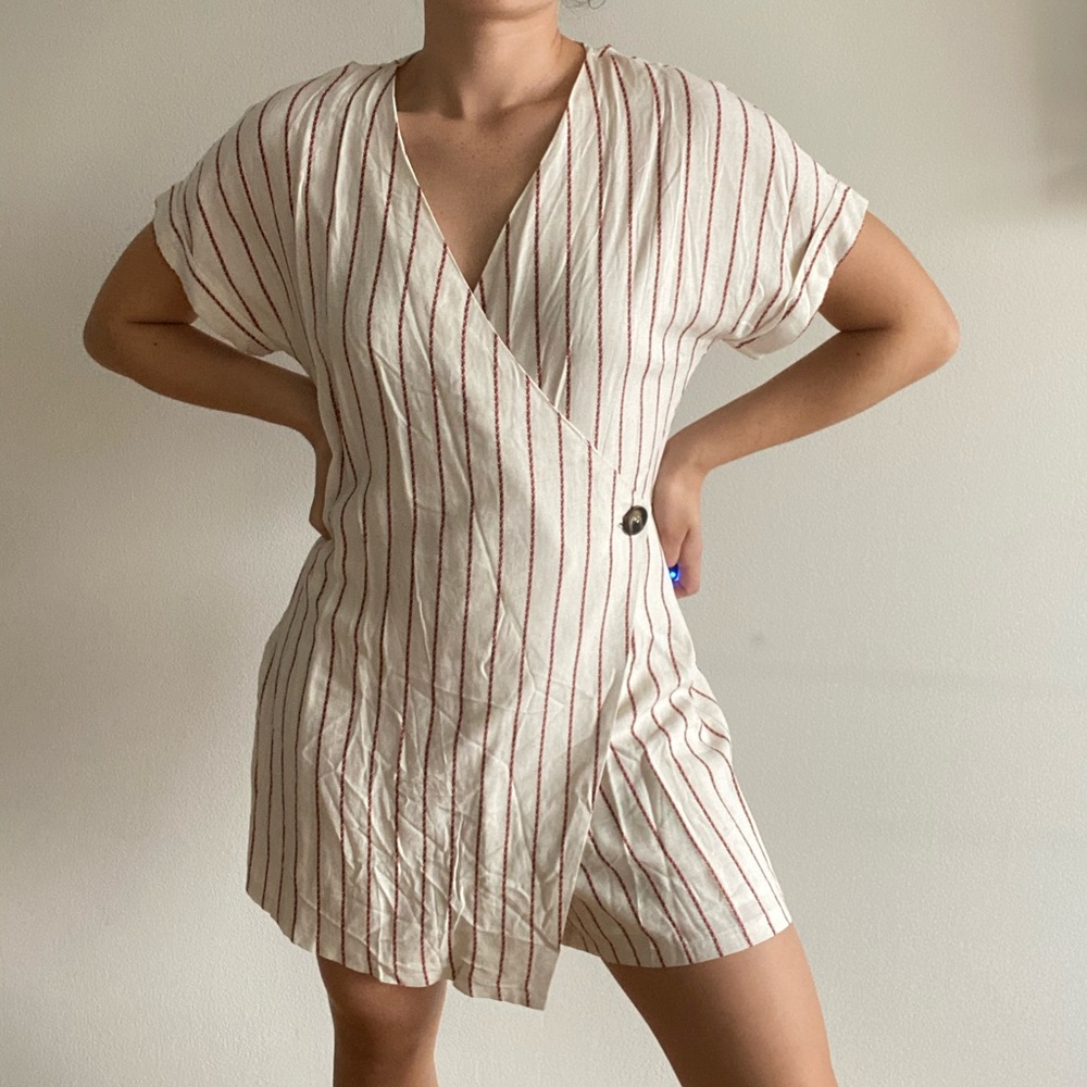LUSH Clothing striped romper, size medium, NWT
